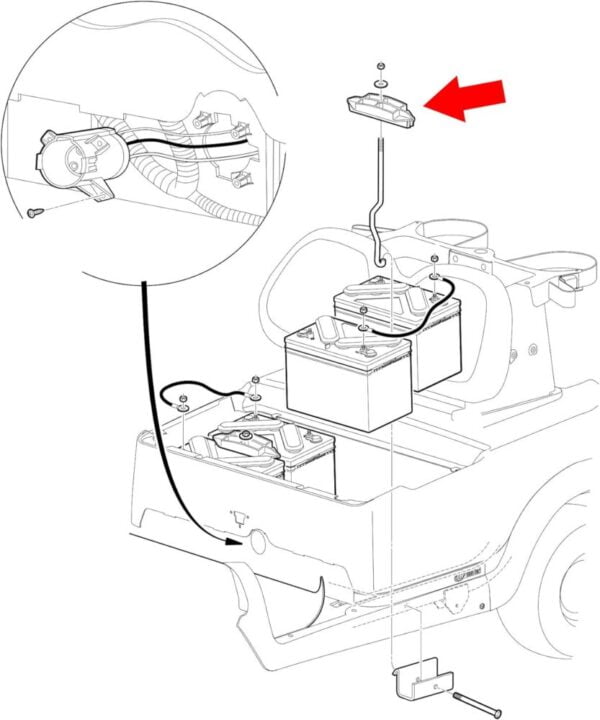 12V battery hold down plate