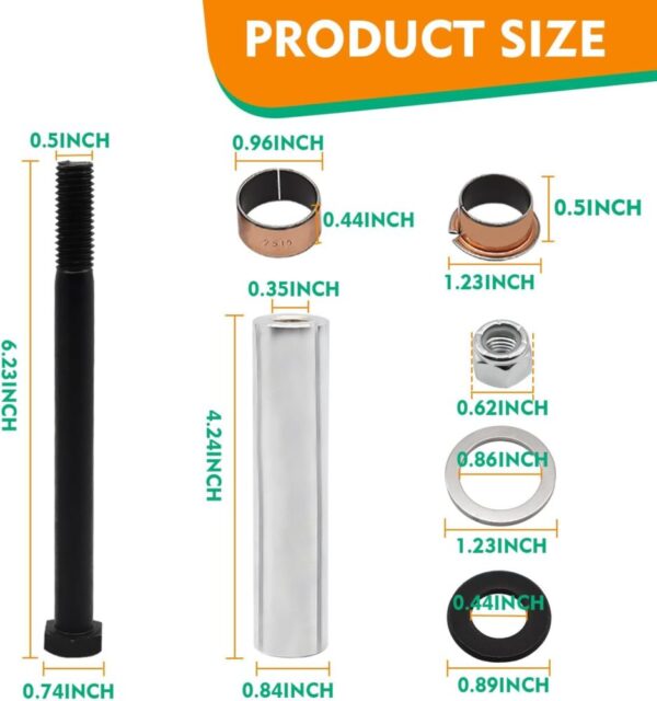 EZGO TXT/PDS Bushing Spindle King Pin Tube Kit - Image 3