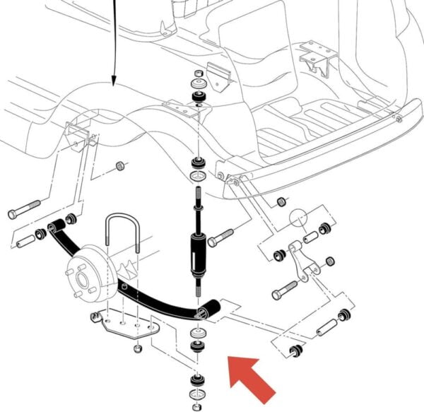 Club Car Precedent rear shocks pair - Image 2