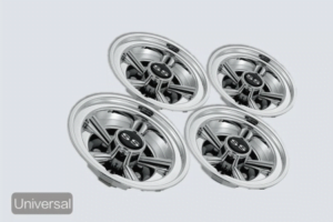 8" SS Silver Golf cart Wheel Covers Hub Caps