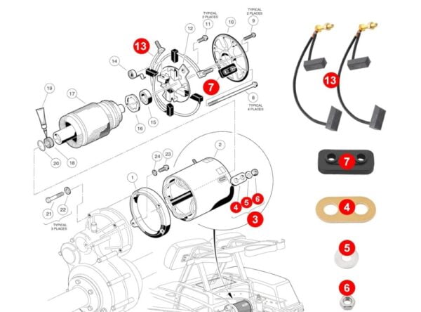Club Car Motor Brush Assembly