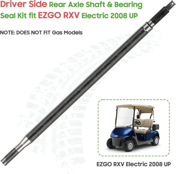 EZGO RXV Rear Spline Axle Shaft with Bearing Seal Kit - Image 3