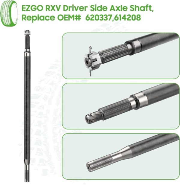 EZGO RXV Rear Spline Axle Shaft with Bearing Seal Kit - Image 4