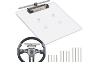 Golf Cart Scorecard Holder with Pen Holder on Golf Cart Steering Wheel