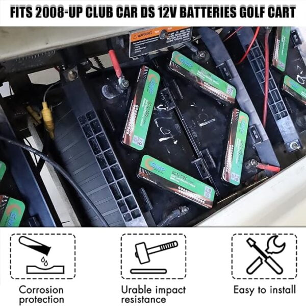 Golf Cart Battery Hold Down Plate with rods kit