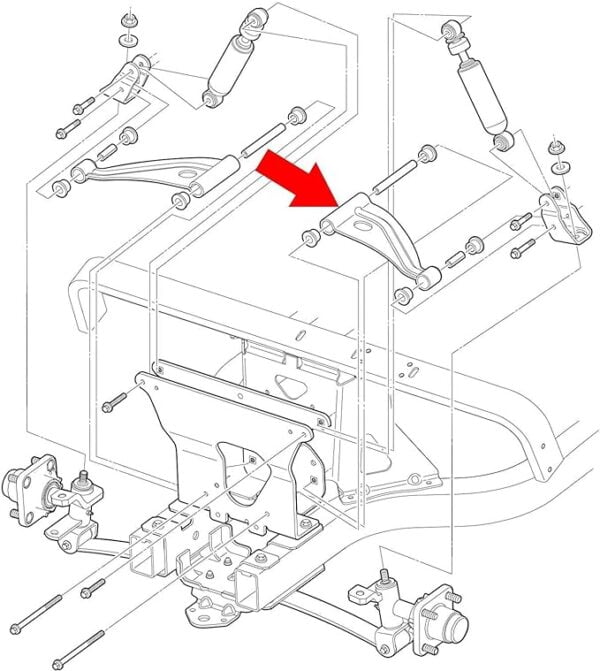 Club Car Precedent Control Arm Delta A-Plate - Image 2