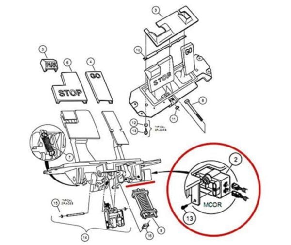 Golf Cart (MCOR) Potentiometer for Club Car DS