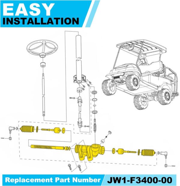 Yamaha Drive G29 Steering Gear Box Assembly - Image 2
